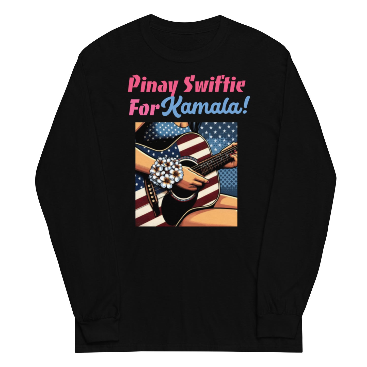 "Pinay Swiftie for Kamala" Filipino Unisex Kamala Harris for President Long Sleeve Shirt