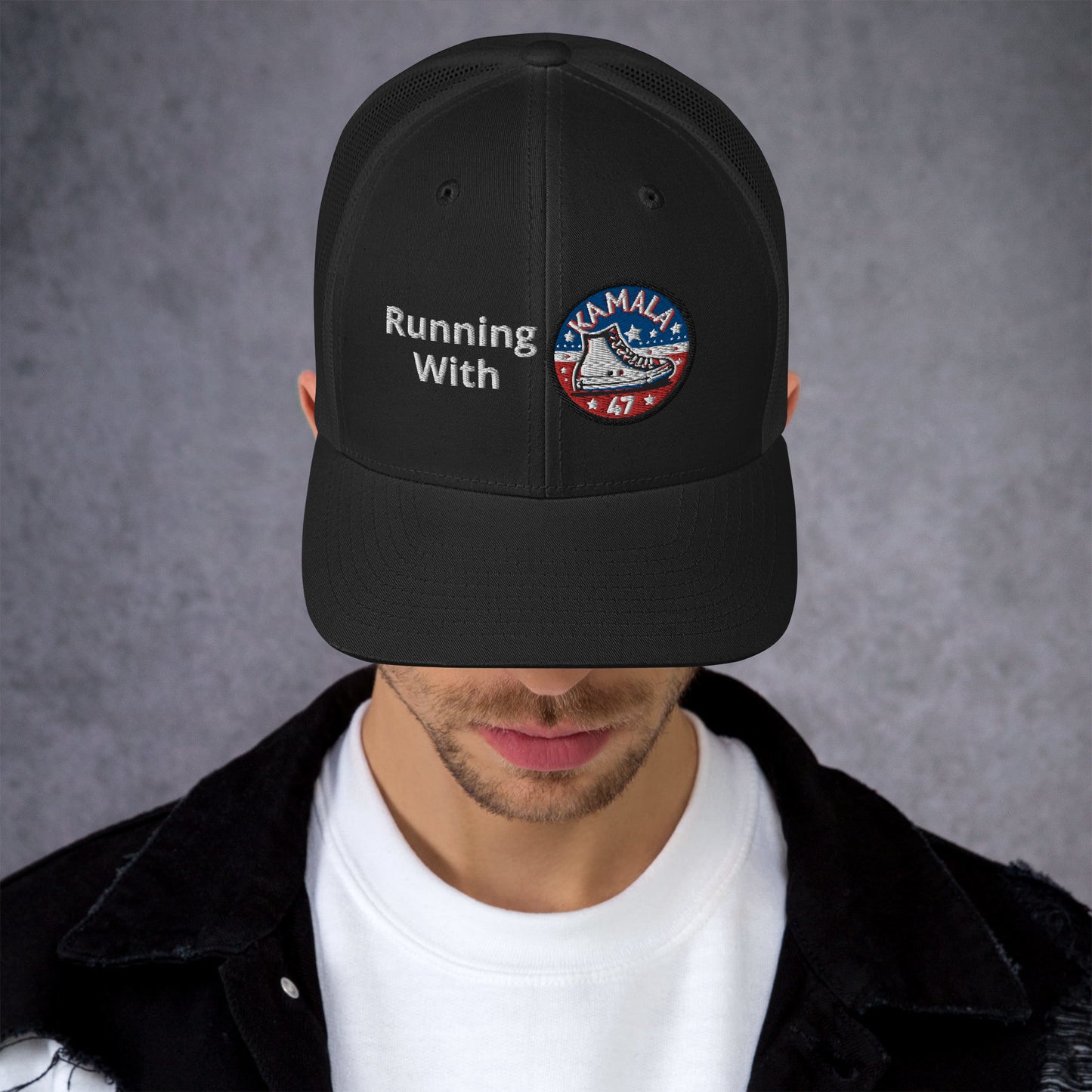 "Running With Kamala" Trucker Kamala Harris for President Cap