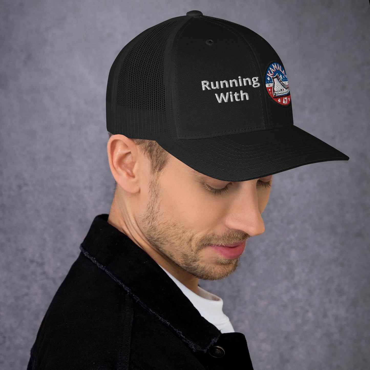 "Running With Kamala" Trucker Kamala Harris for President Cap