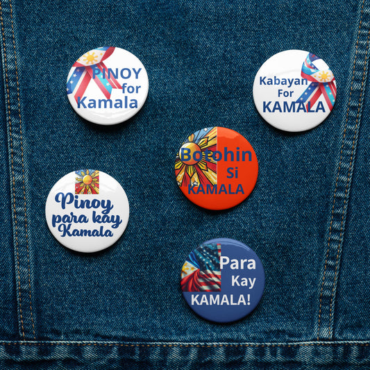 "Ka-BAYAN PARA KAY KAMALA" Set of Kamala Harris pin buttons