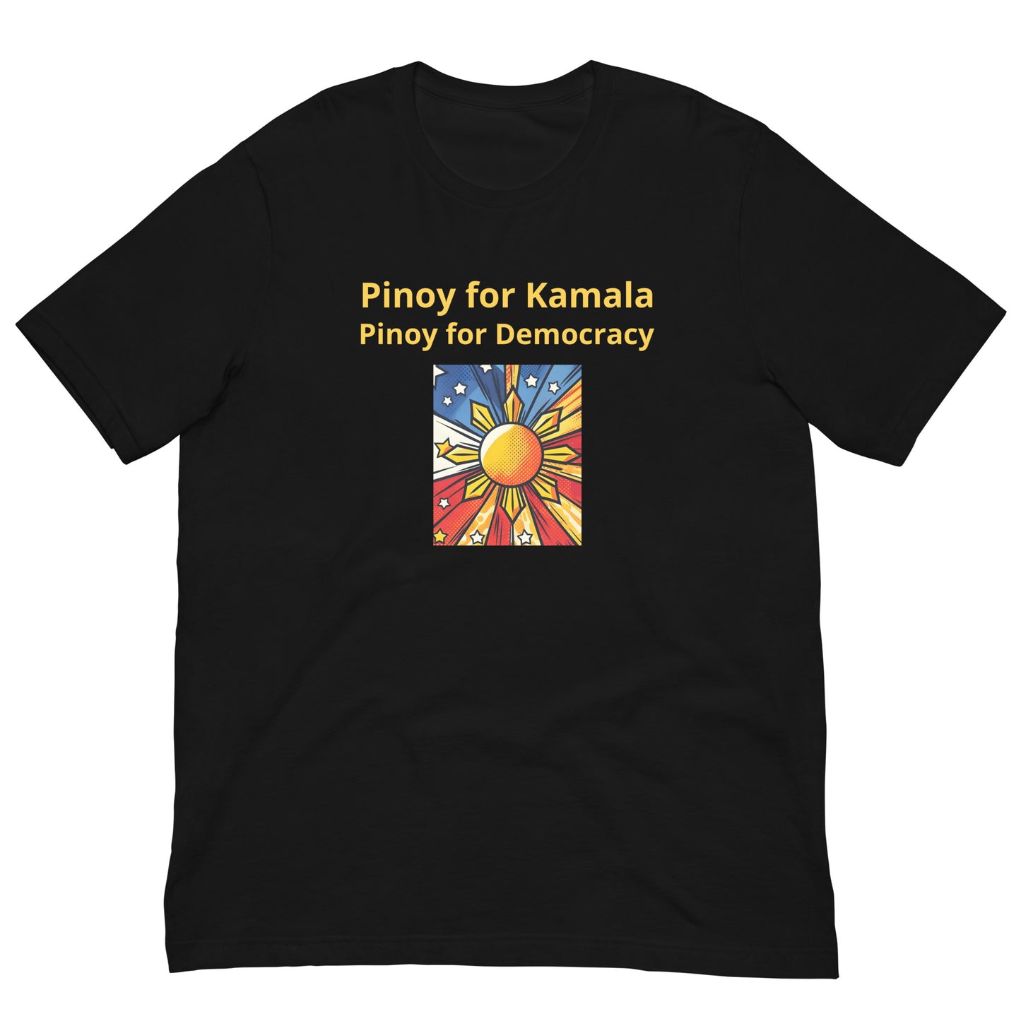 "Pinoy for Kamala/Pinoy for Democracy" Unisex Kamala Harris for President t-shirt