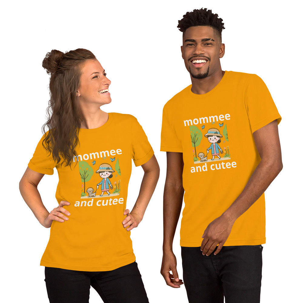 "mommee and cutee" (E) Unisex t-shirt