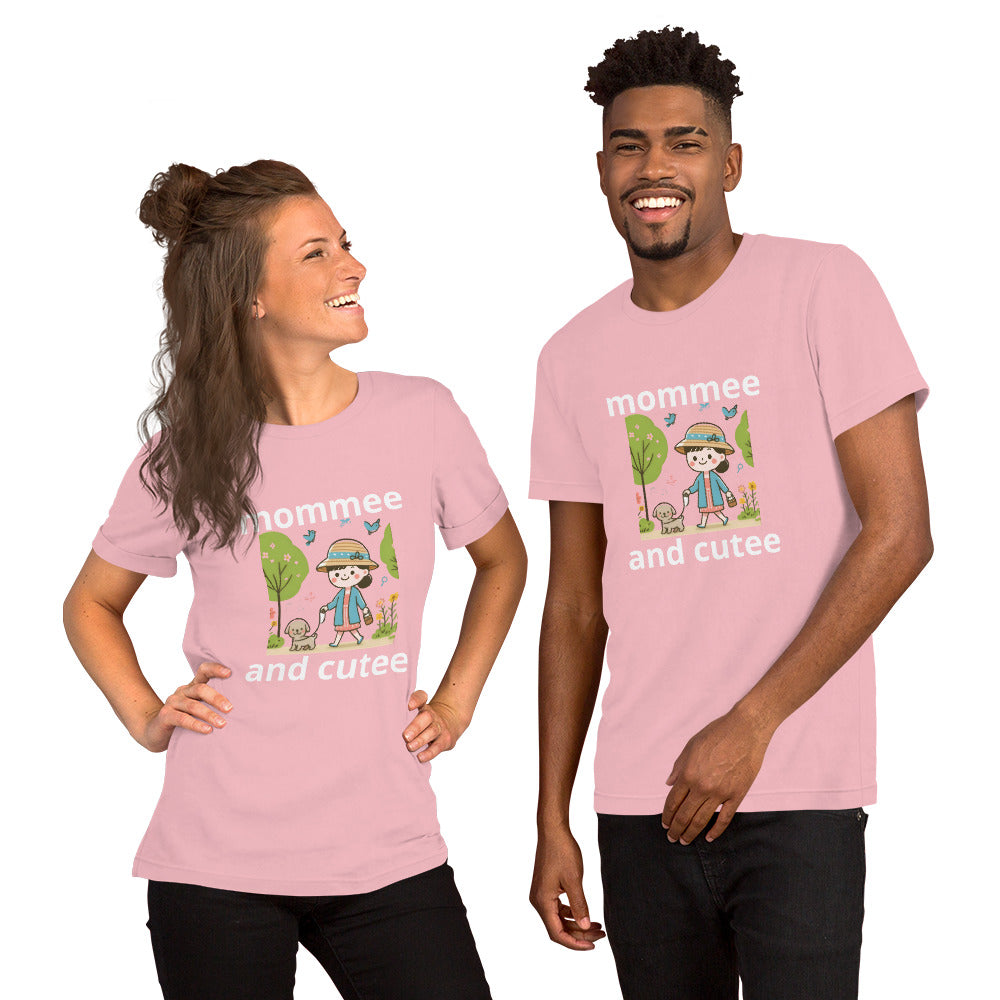 "mommee and cutee" (E) Unisex t-shirt