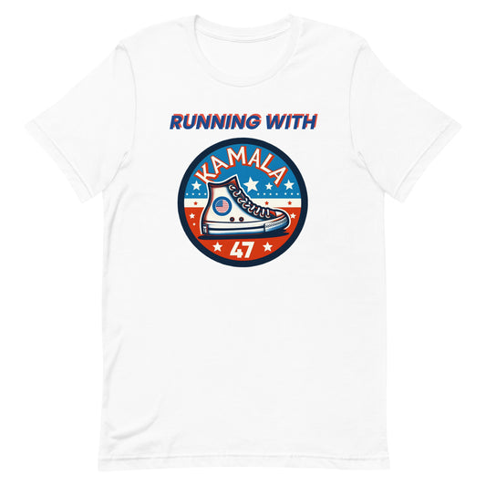 "Running with Kamala" (B) Unisex t-shirt