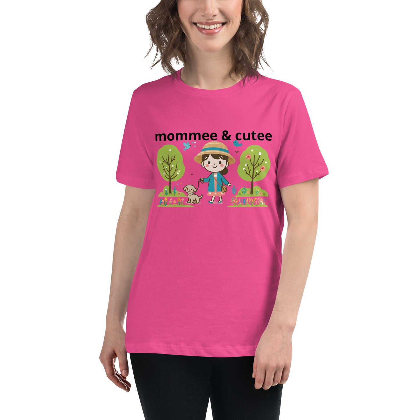 "mommee & cutee" (B) Women's Relaxed T-Shirt