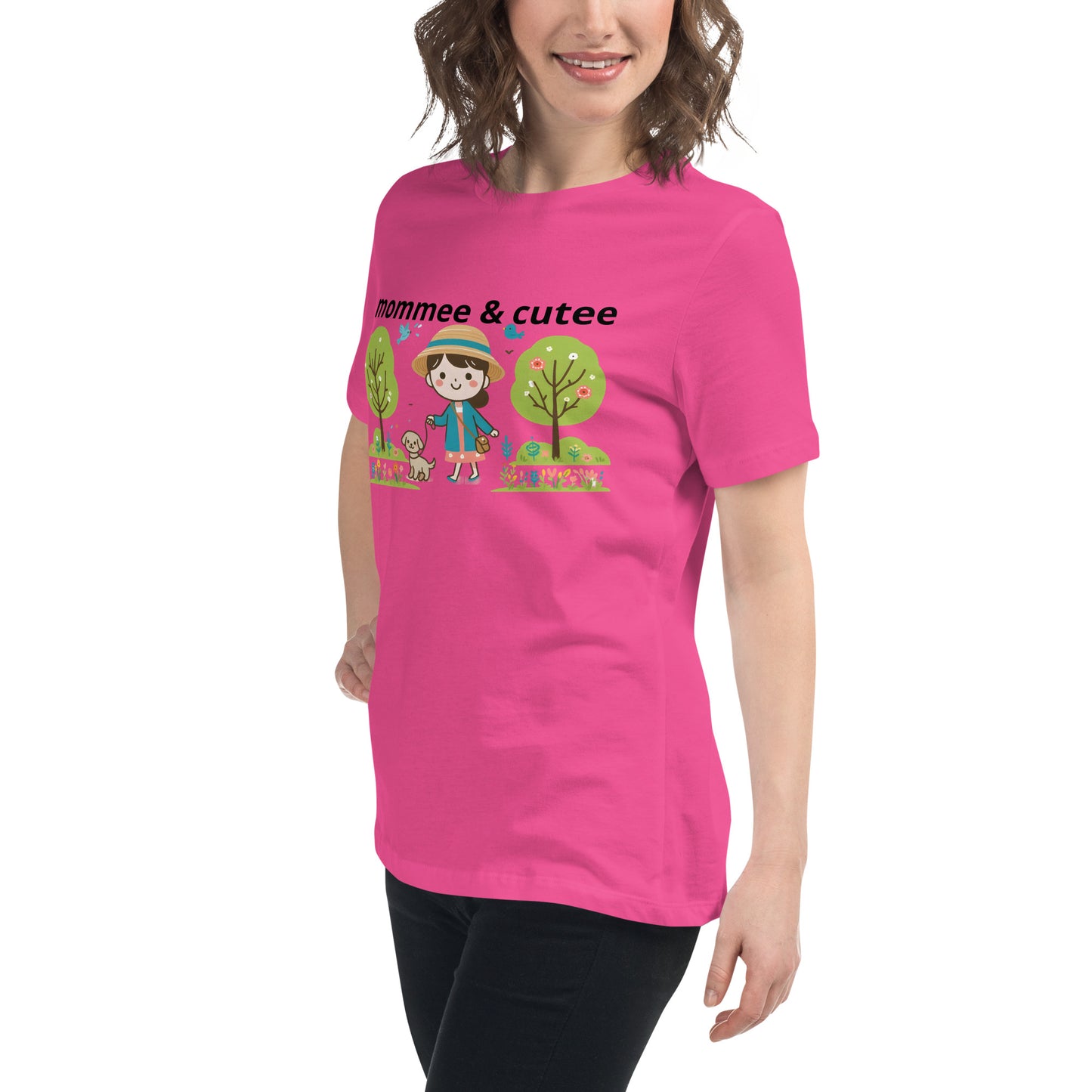 "mommee & cutee" (B) Women's Relaxed T-Shirt