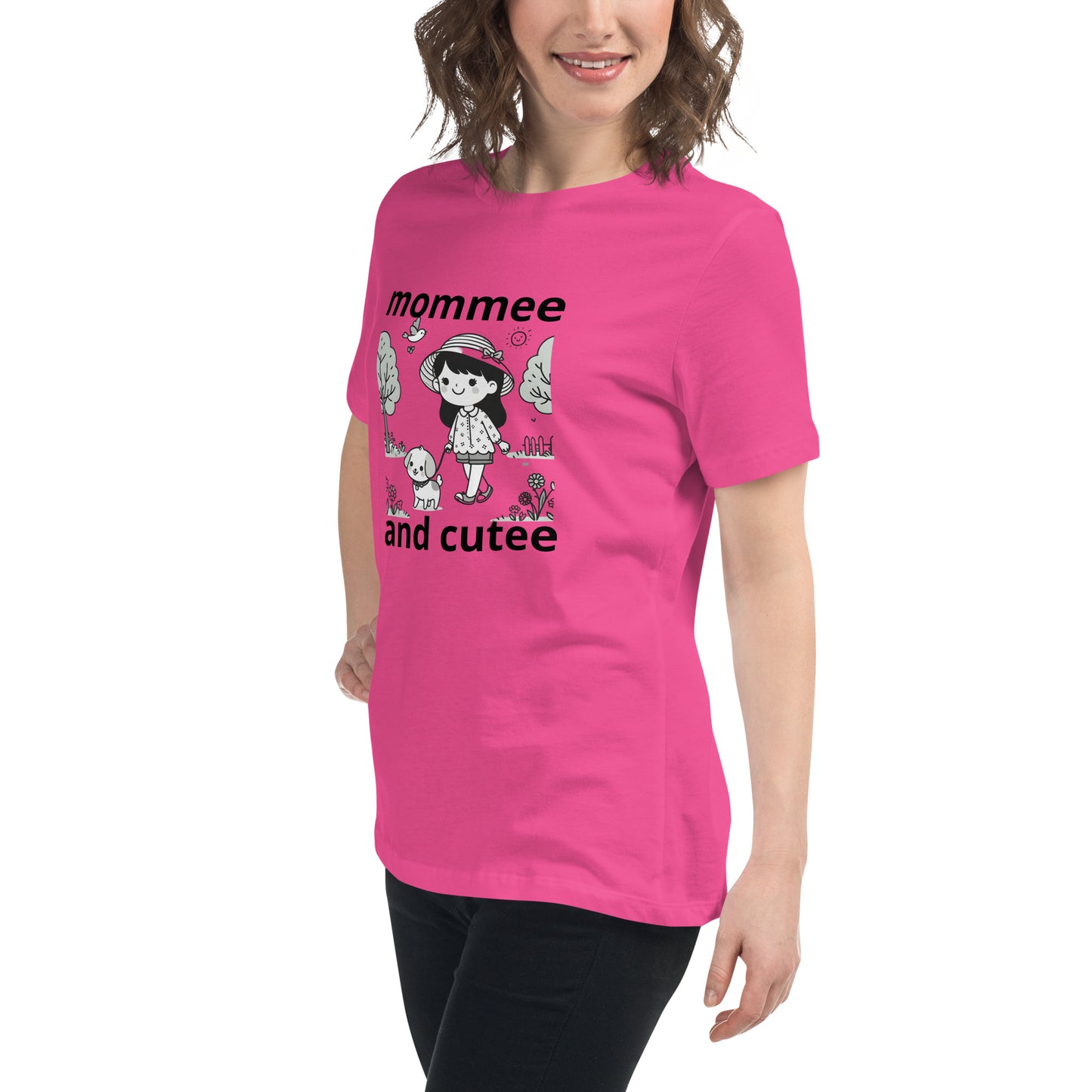 "mommee and cutee" (A) Women's Relaxed T-Shirt*