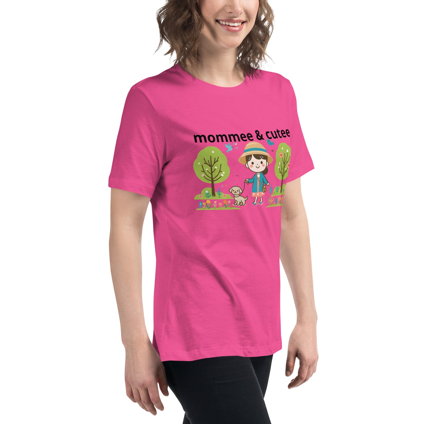 "mommee & cutee" (B) Women's Relaxed T-Shirt