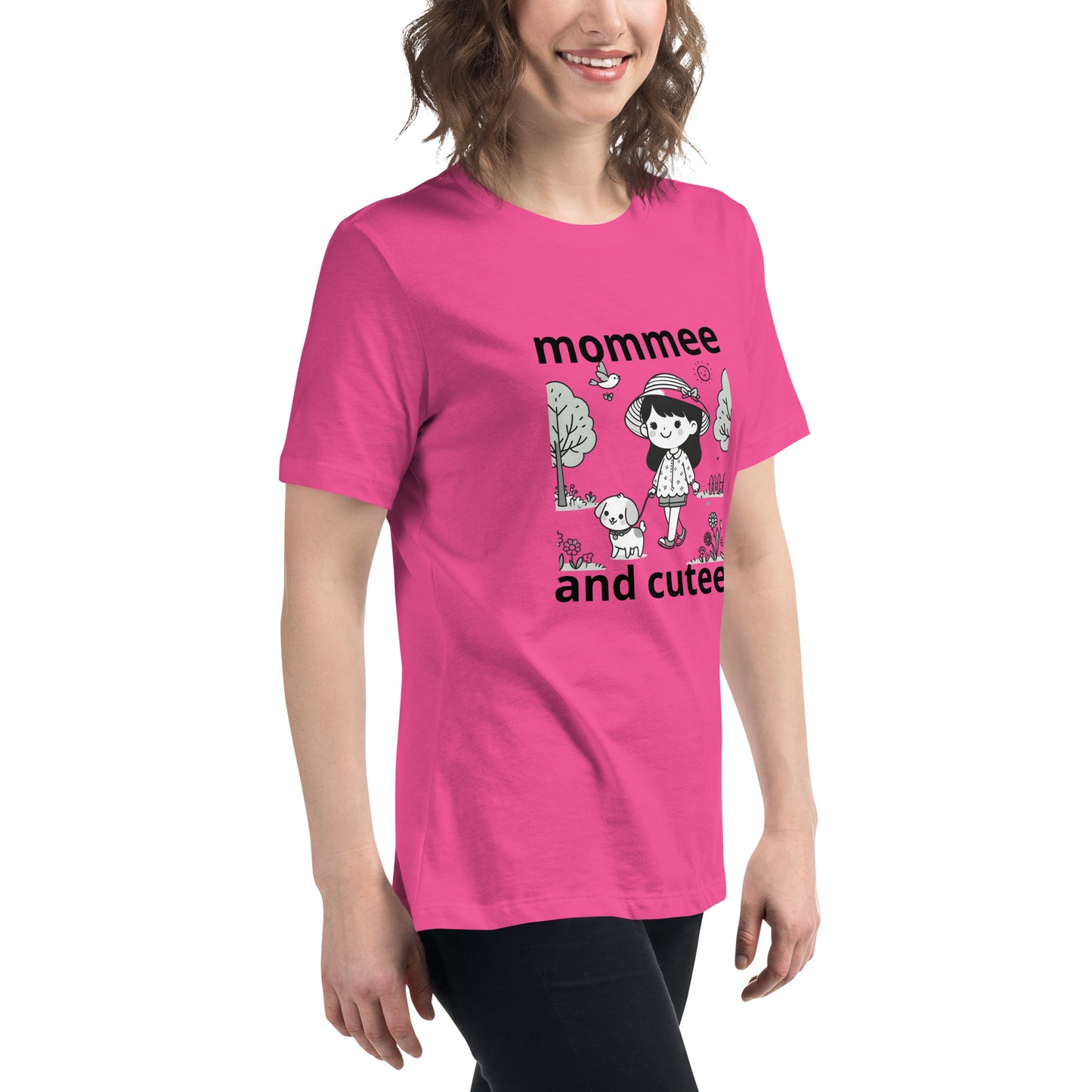 "mommee and cutee" (A) Women's Relaxed T-Shirt*