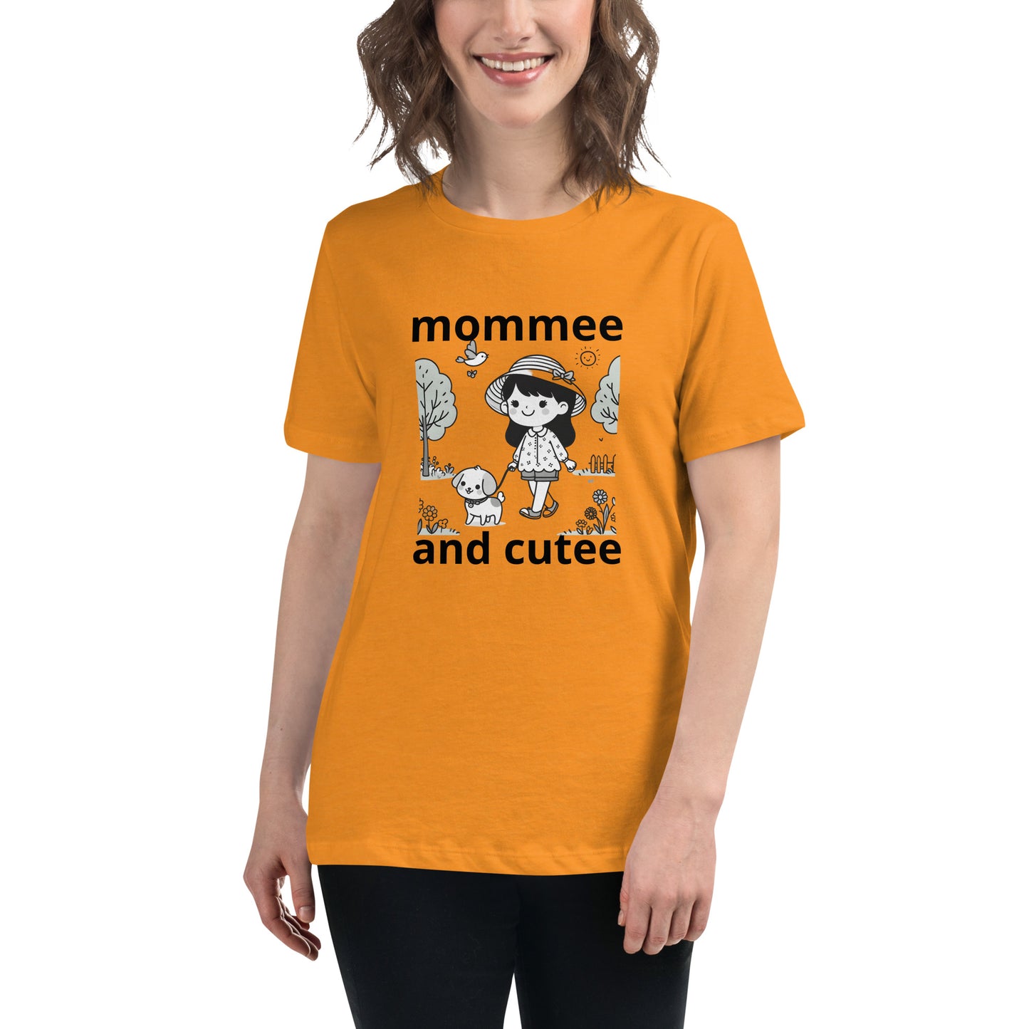 "mommee and cutee" (A) Women's Relaxed T-Shirt*