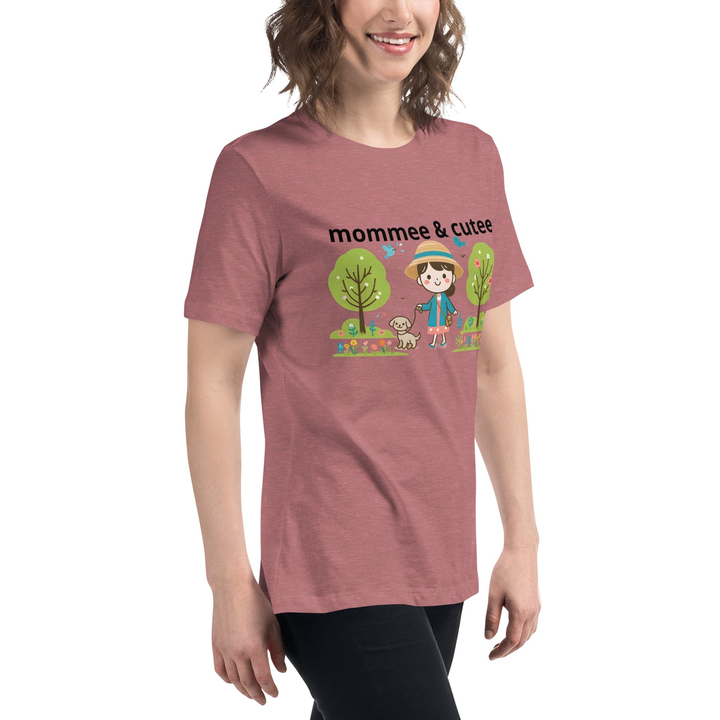 "mommee & cutee" (B) Women's Relaxed T-Shirt