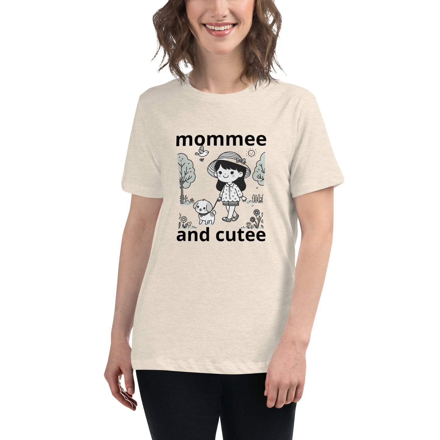 "mommee and cutee" (A) Women's Relaxed T-Shirt*