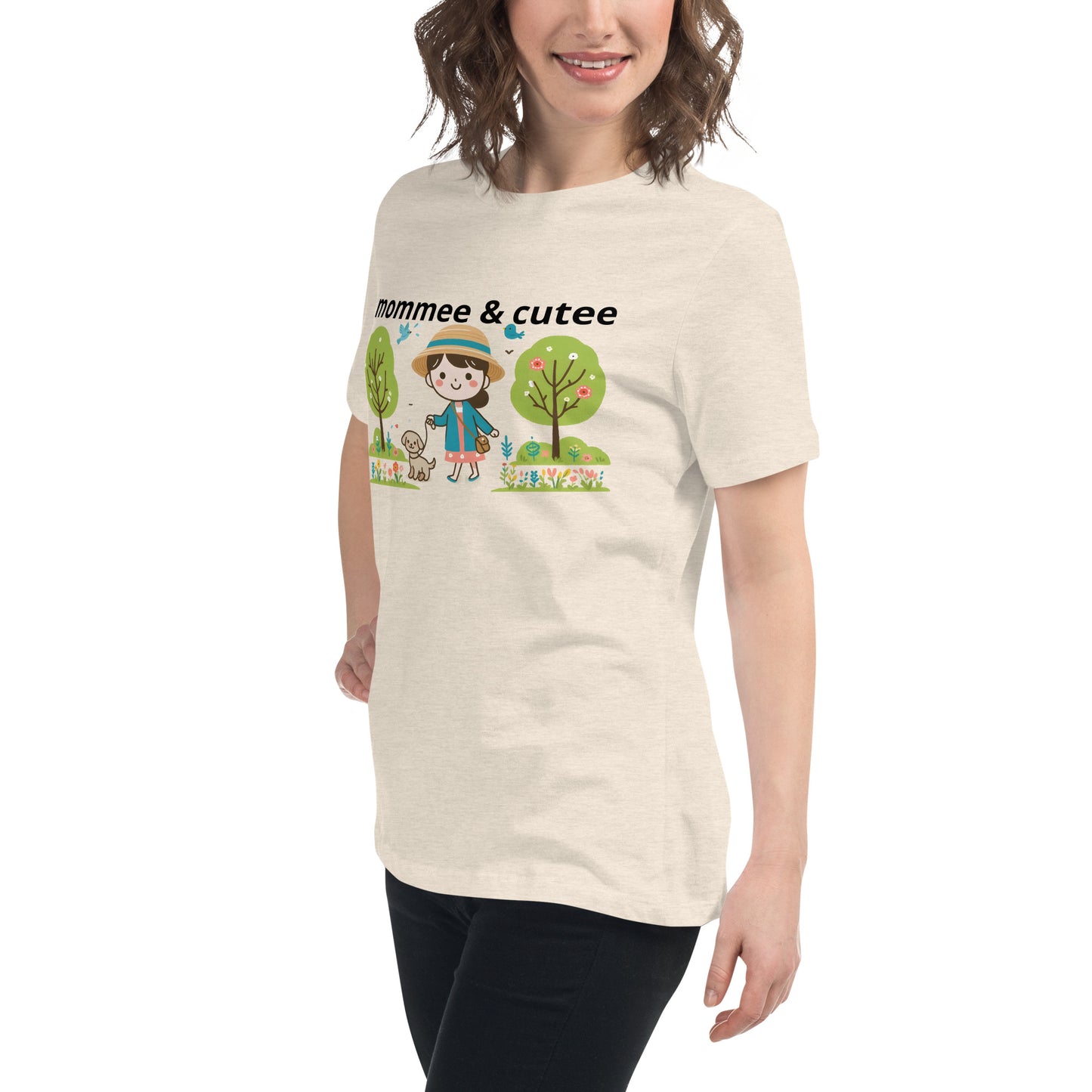 "mommee & cutee" (B) Women's Relaxed T-Shirt