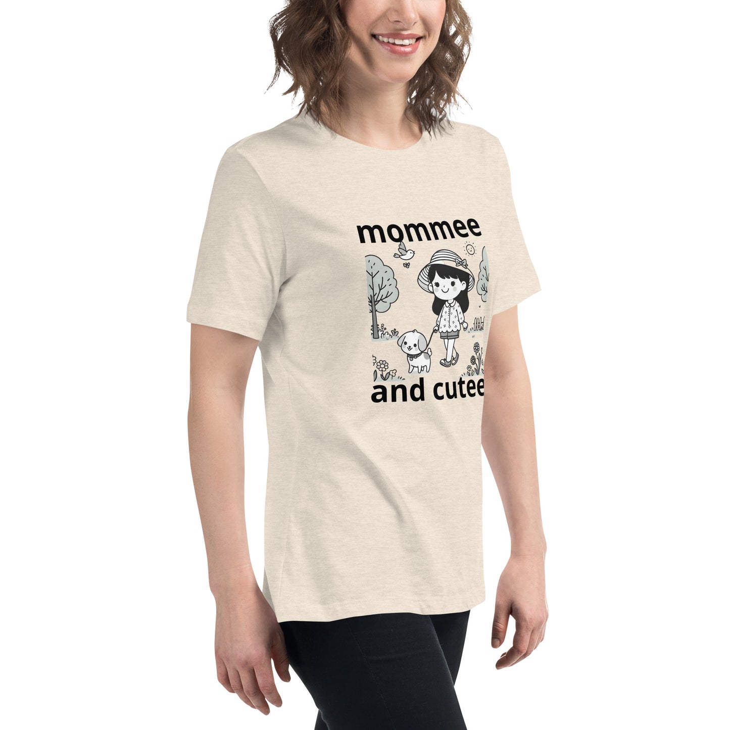 "mommee and cutee" (A) Women's Relaxed T-Shirt*