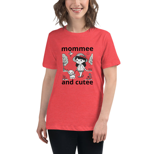 "mommee and cutee" (A) Women's Relaxed T-Shirt*